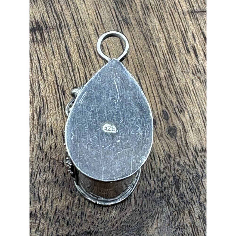 Sterling Silver Antique Treasure Chest Locket scroll Holder See Below 5.7g - Picture 5 of 9
